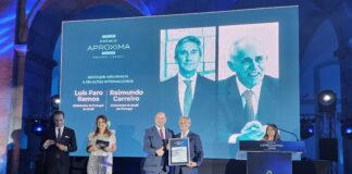 Embaixadores do Brasil e de Portugal homenageados em Lisboa pela Câmara de Comércio e Indústria Luso-Brasileira