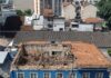 Rio de Janeiro: Parte do telhado de tradicional clube português desabou na manhã desta segunda-feira sem causar vítimas