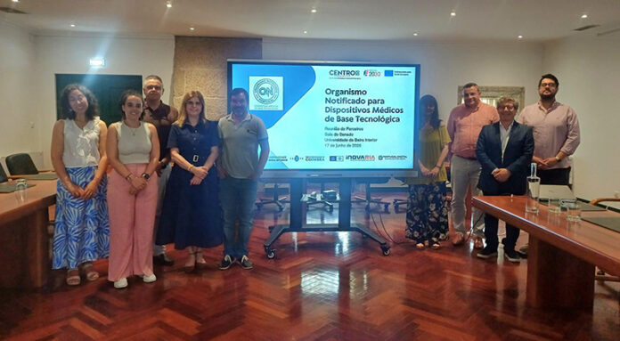 Representantes das instituições que integram o projeto MDS ON-PT, durante reunião realizada em 17 de junho na Universidade da Beira Interior, em Portugal. Foto divulgaçãoUBI