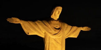 Cristo Redentor é iluminado de amarelo no Dia Mundial de Prevenção ao Suicídio
