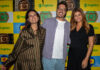 Globo anuncia novas atrações e amplia oferta do “Globoplay” em Portugal Úrsula Corona (esq.), Fábio Porchat e Isadora Cruz apresentaram evento da Globo no Goethe-Institut, em Lisboa. Foto: Carlos Pimentel